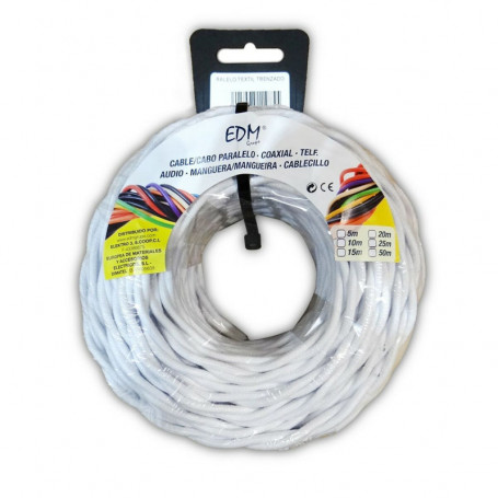 Câble d'Interface Parallèle EDM 11987 Blanc 25 m 2 x 2,5 mm 109,99 €