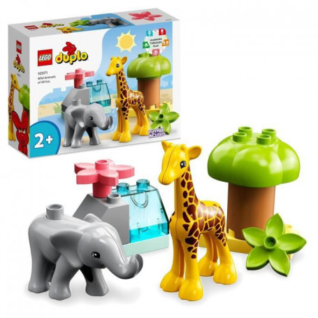 LEGO 10971 DUPLO Animaux Sauvages d'Afrique. Jouet sur le Safari des 2 Ans avec 19,99 €