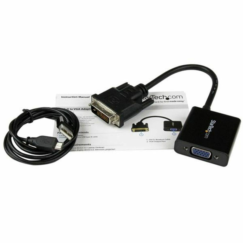 Image secondaire de Startech.com Câble adaptateur actif DVI vers VGA - Convertisseur DVI-D vers HD15 - M/F - 1080p