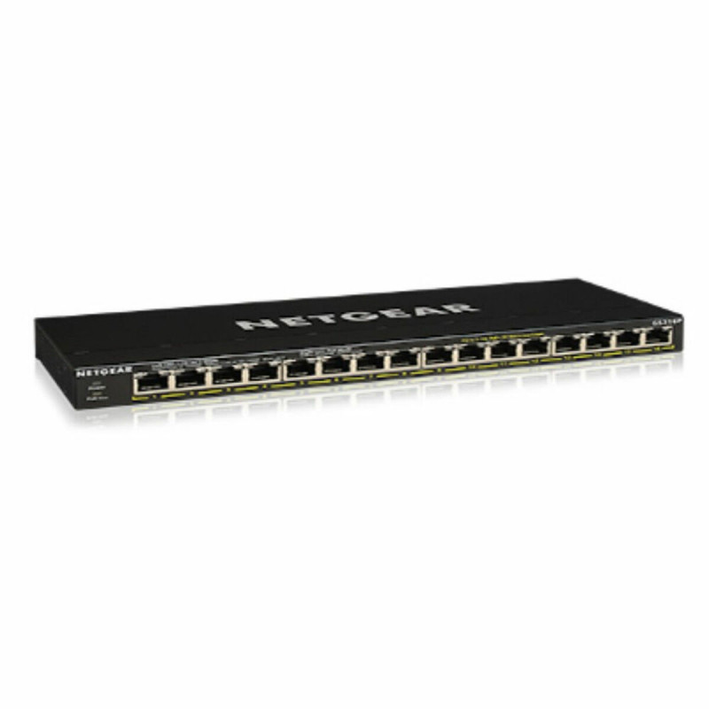 Netgear GS316P Non-géré Gigabit Ethernet (10/100/1000) Connexion Ethernet, supportant l'alimentation via ce port (PoE) Noir