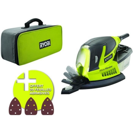 Ponceuse triangulaire RYOBI 100W - 20 abrasifs RPS100-GA20 67,99 €