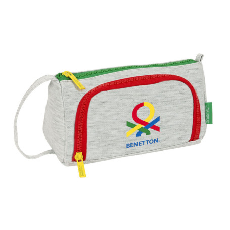 Trousse Scolaire avec Accessoires Benetton Pop Gris (20 x 11 x 8.5 cm) ( 33,99 €