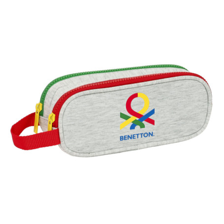 Trousse Fourre-Tout Double Benetton Pop Gris (21 x 8 x 6 cm) 28,99 €